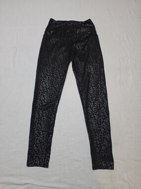 la society leggings Black Leopard Print Womens Size L